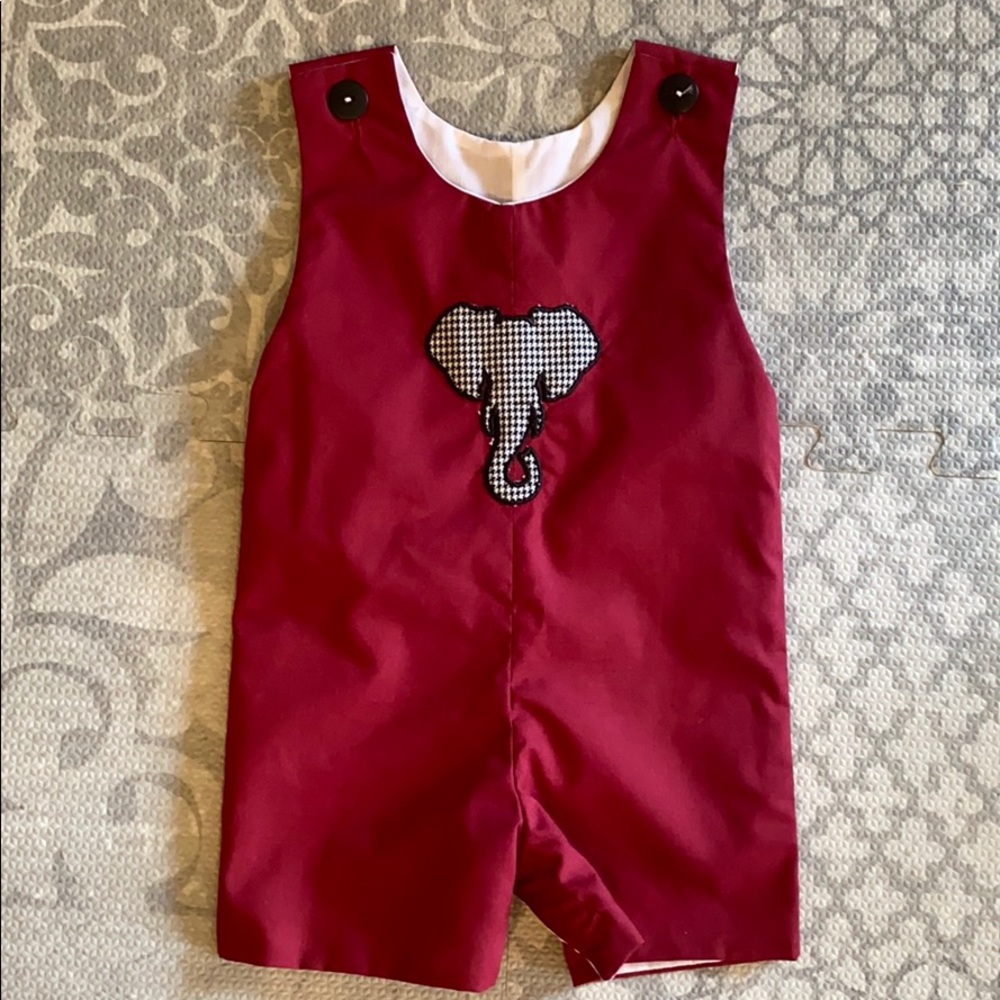6 mo crimson and houndstooth elephant longall